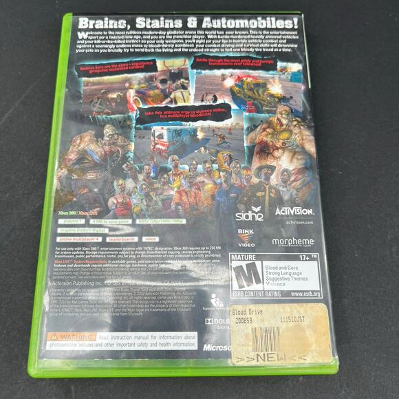 Blood Drive XBOX 360 By Activision Blizzard Inc - Picture 2 of 5